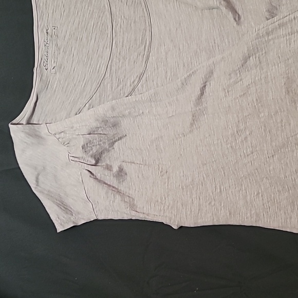 Eddie Bauer Gray Sleeveless Blouse Crossover W/Built in Tank Top Size Medium - Picture 6 of 15